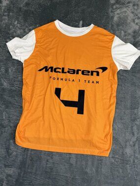McLaren Formula 1 Team Orange & White T-Shirt Size M